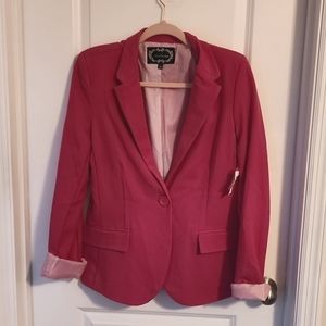 Charlotte Russ large pink blazer jacket.